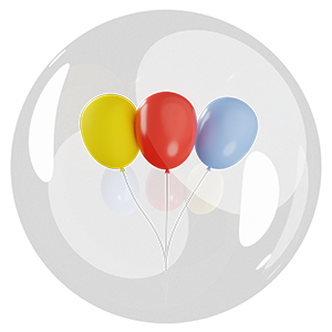 Ilustración de globos dentro de globos